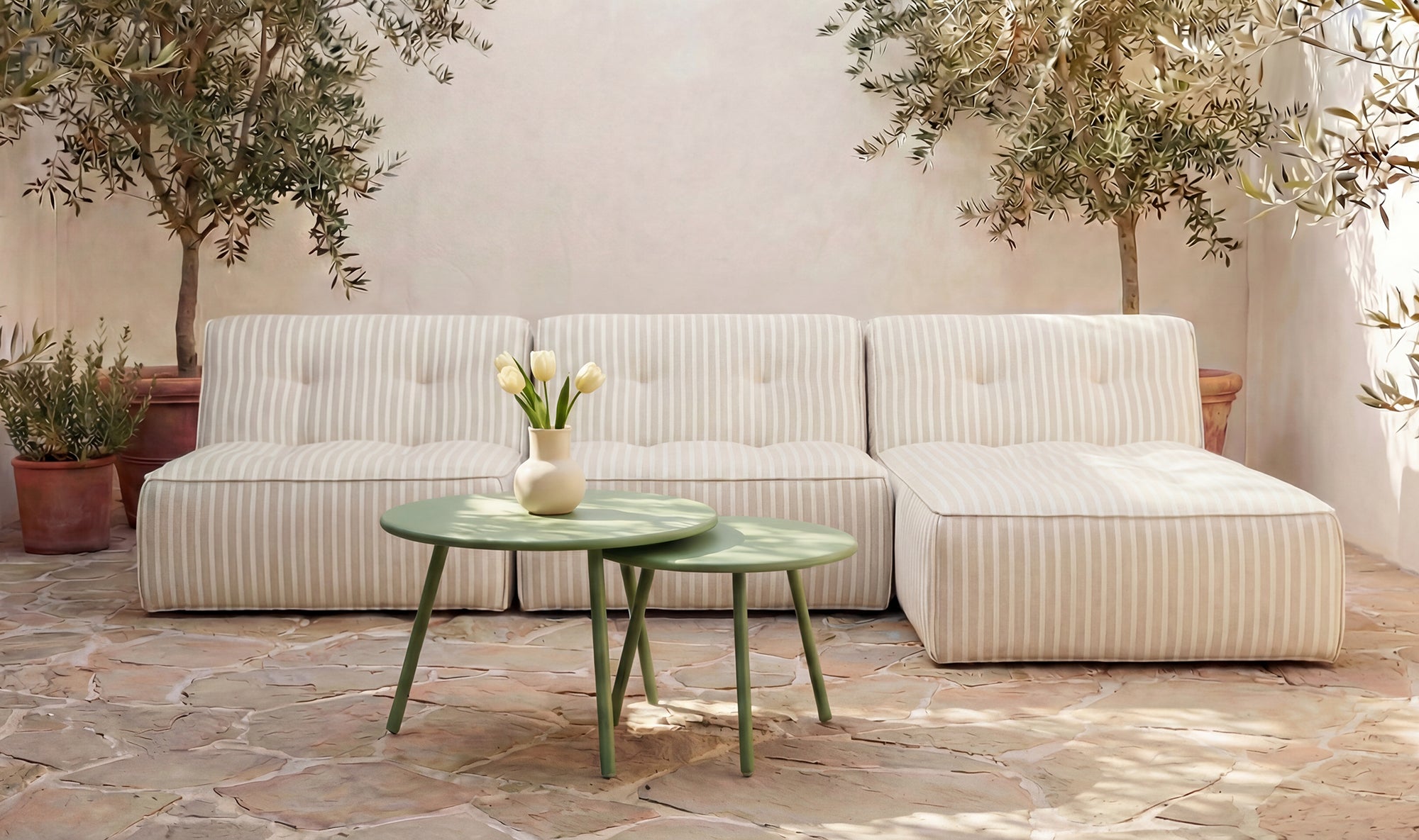 Kari Outdoor Nesting Coffee Table Set of 2