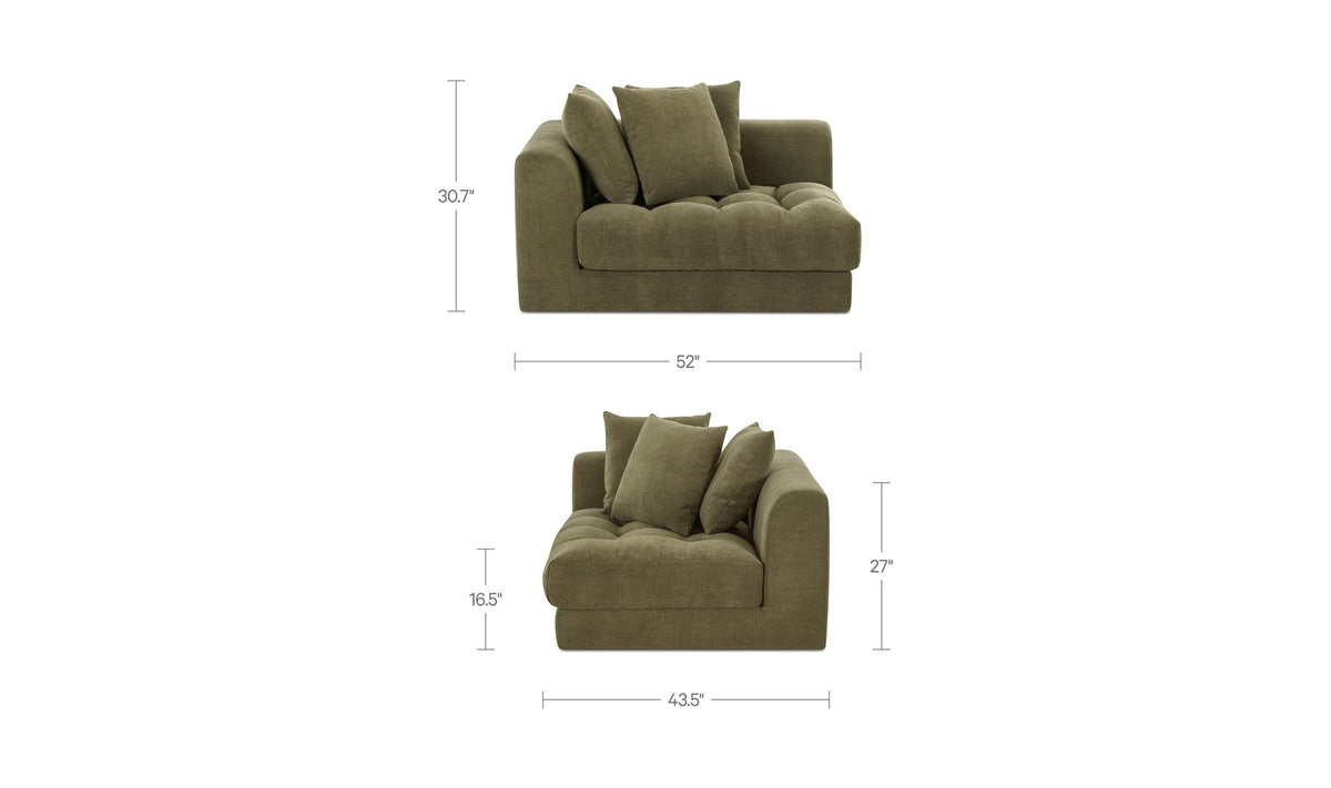 Davie Left Arm Facing Chair