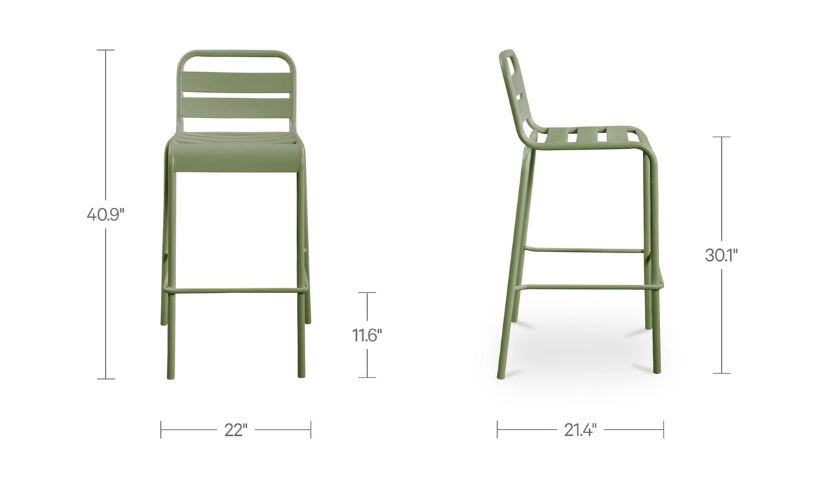 Kade Outdoor Bar Stool Set of 2