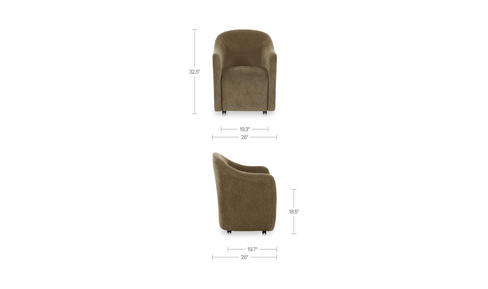 Drava Rolling Dining Chair