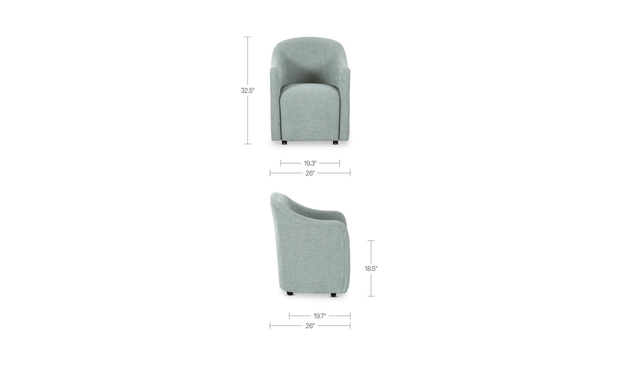 Drava Rolling Dining Chair