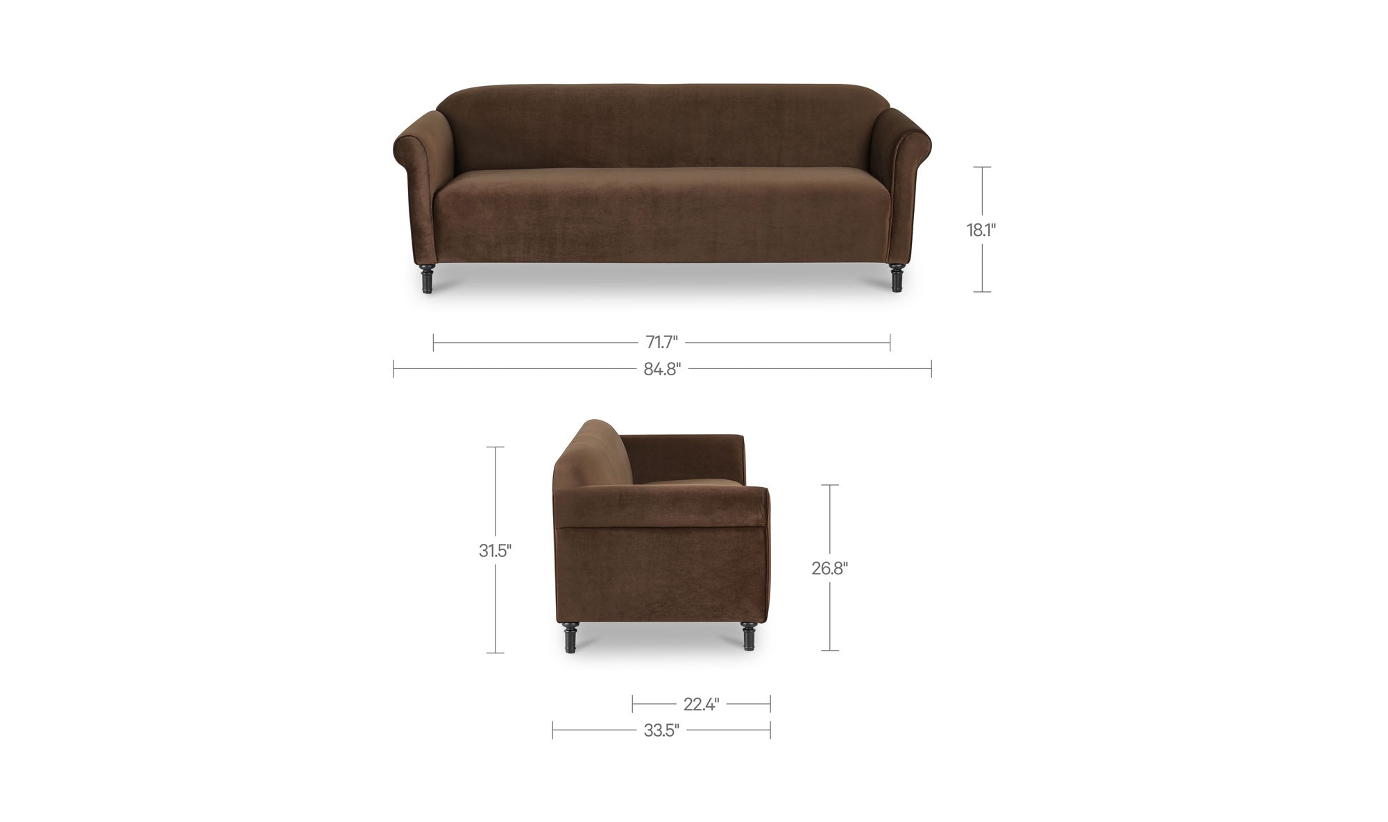 Harmony Sofa Faux Mohair