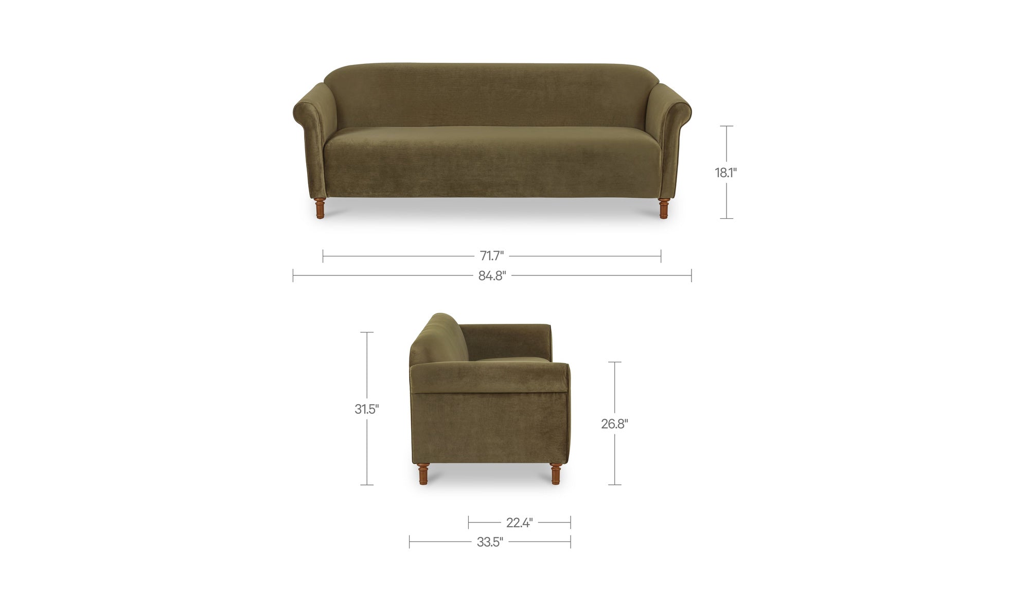 Harmony Sofa Faux Mohair