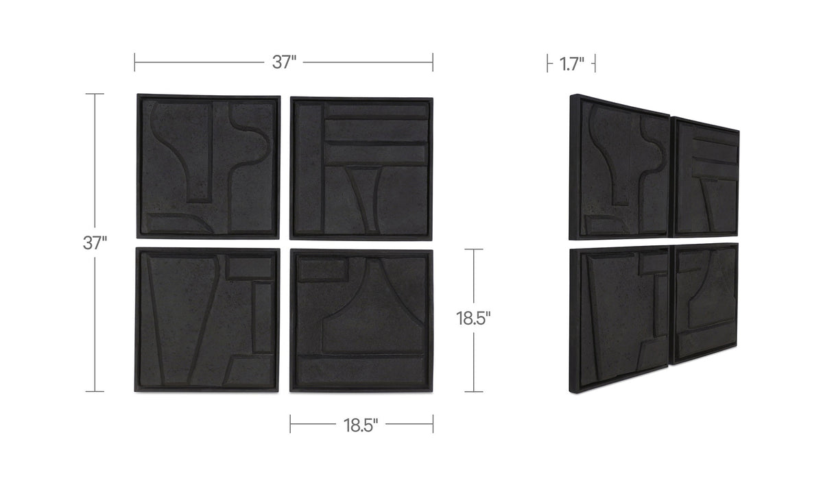 Alva Wall Sculpture-Set of 4