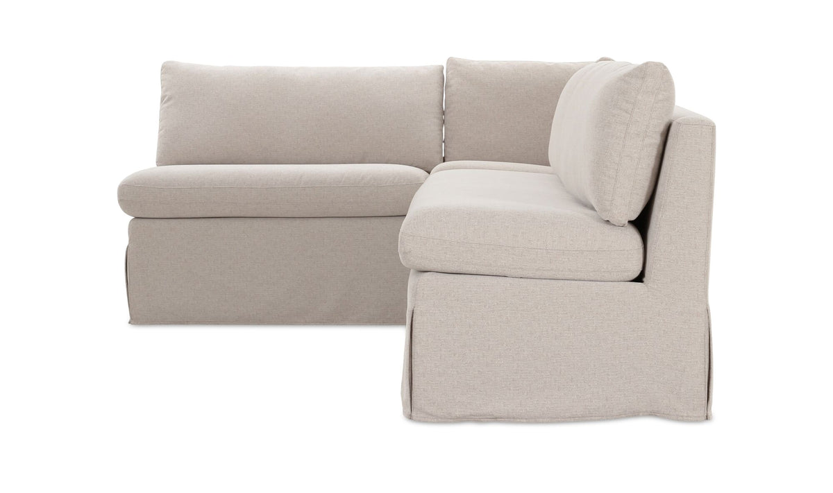 Fable Slipcover Dining Banquette  L-Shape 100.5 in