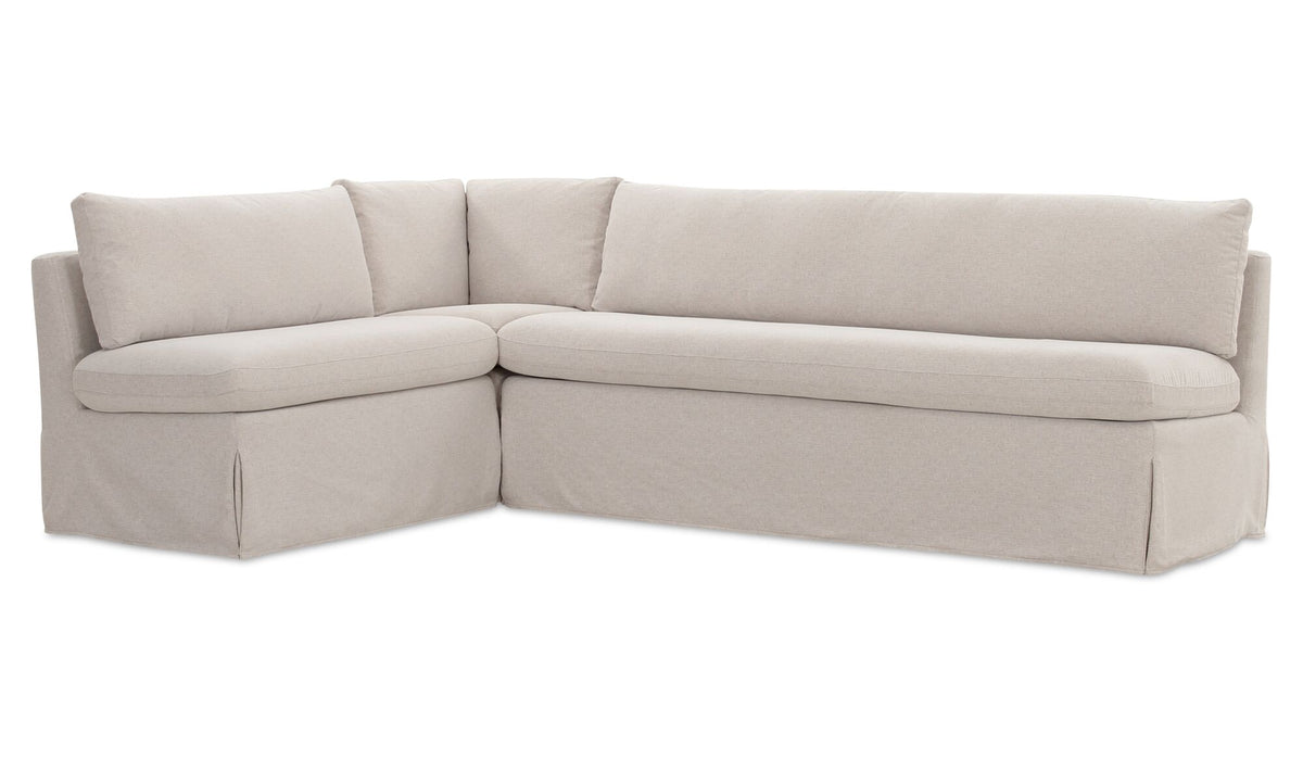 Fable Slipcover Dining Banquette  L-Shape 100.5 in