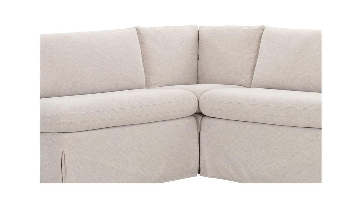 Fable Slipcover Dining Banquette  L-Shape 100.5 in