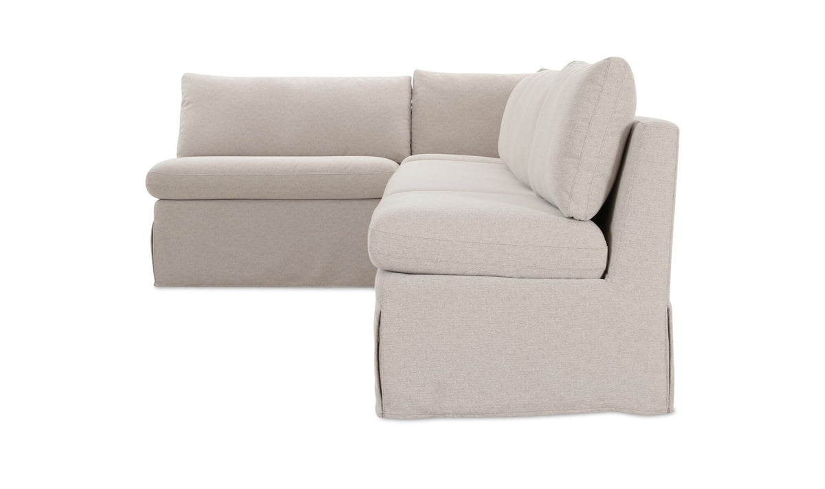Fable Slipcover Dining Banquette L-Shape 125.5