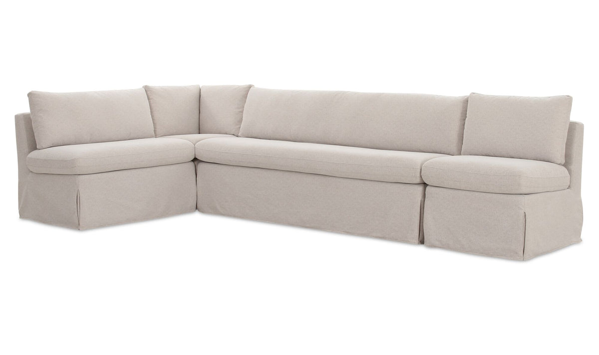 Fable Slipcover Dining Banquette L-Shape 125.5