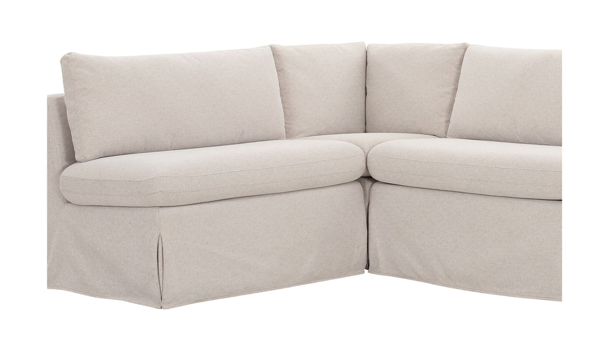 Fable Slipcover Dining Banquette L-Shape 125.5