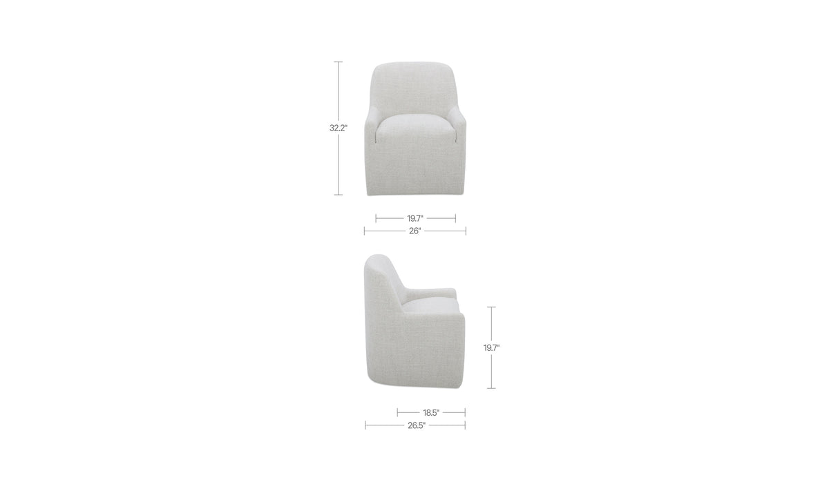 Maisie Rolling Dining Chair