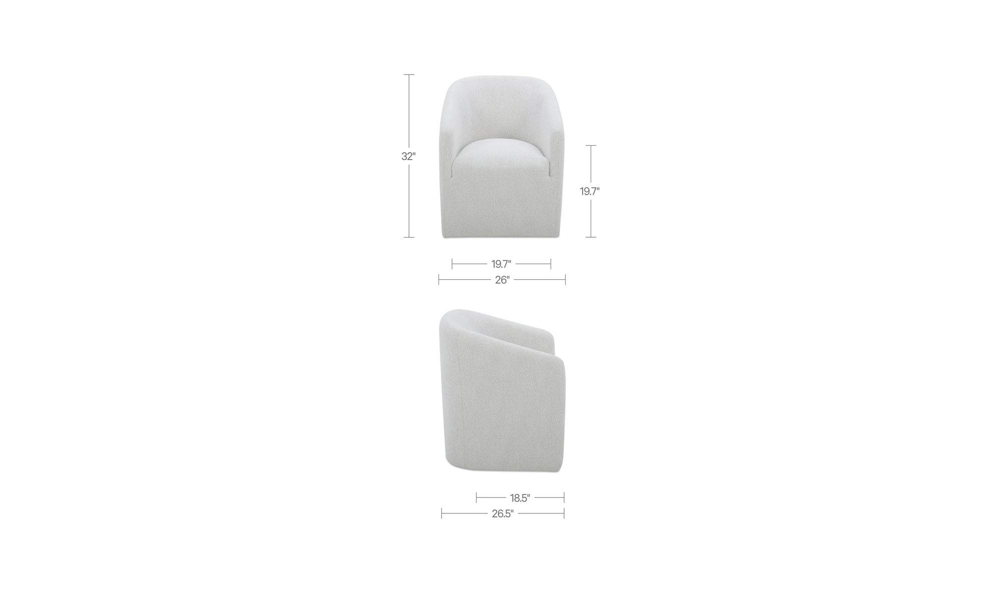 Sandy Rolling Dining Chair