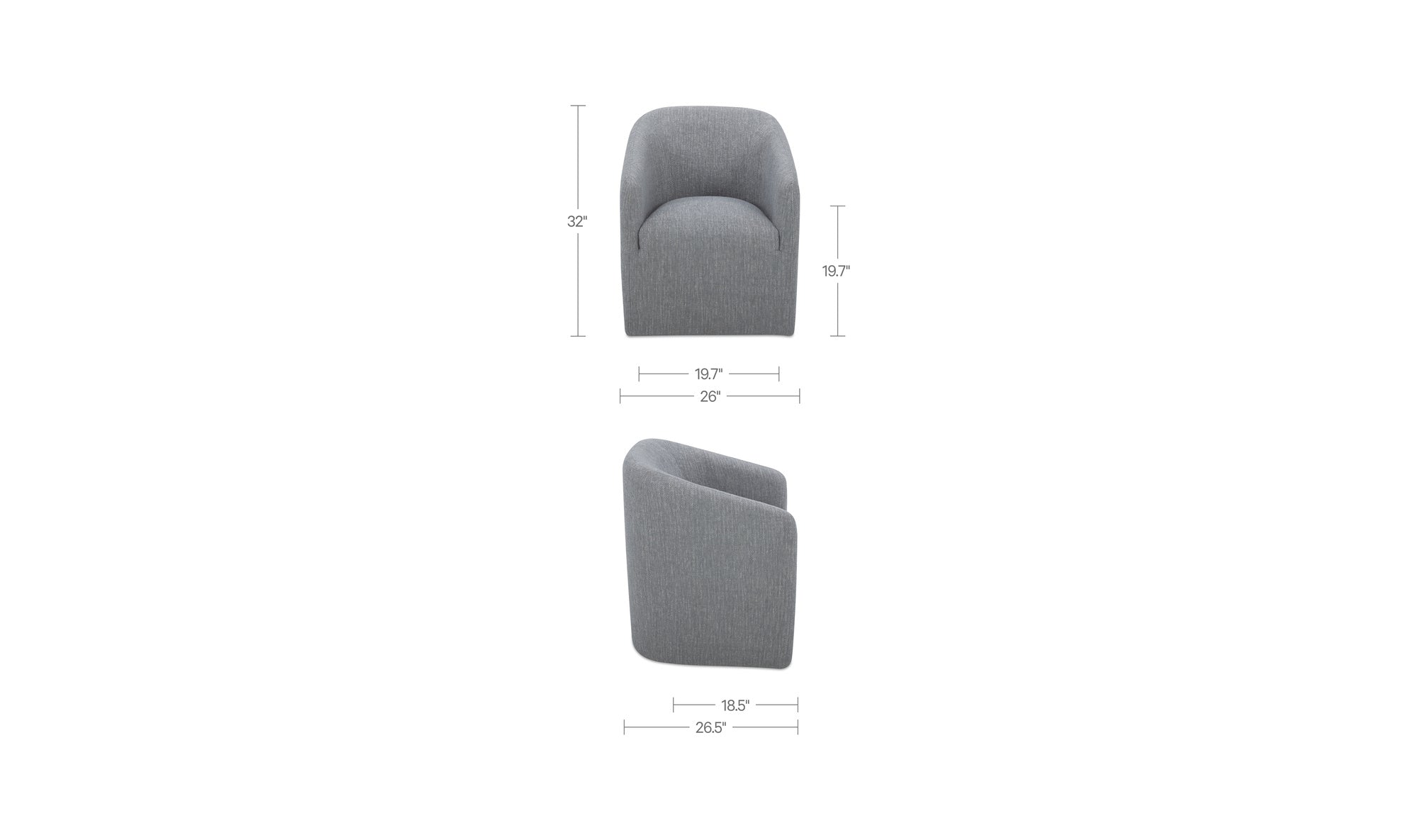 Sandy Rolling Dining Chair
