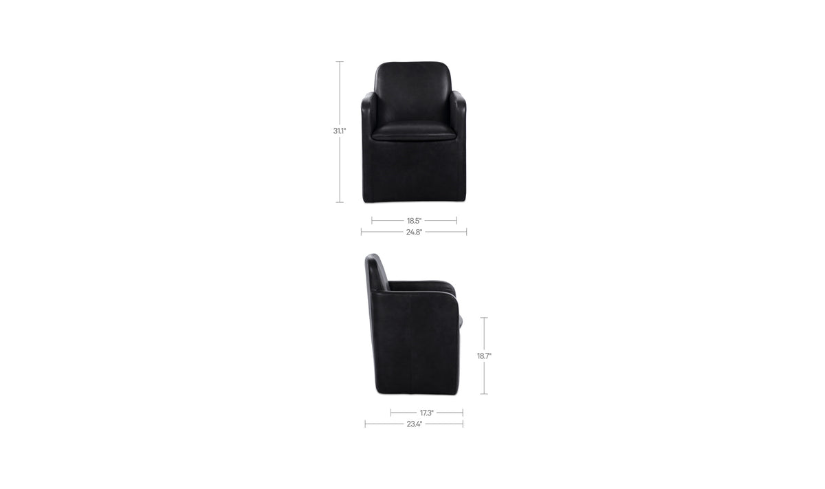 Bent Rolling Arm Chair