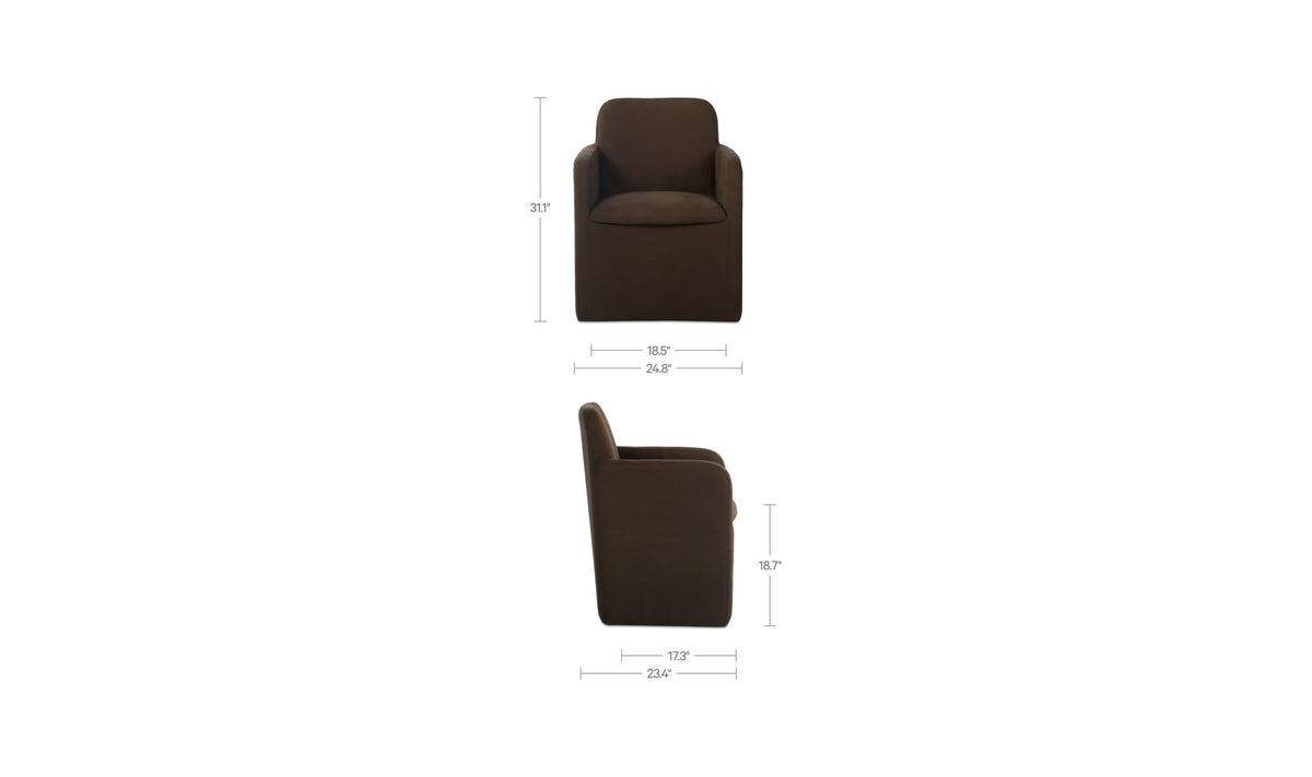 Bent Rolling Arm Chair