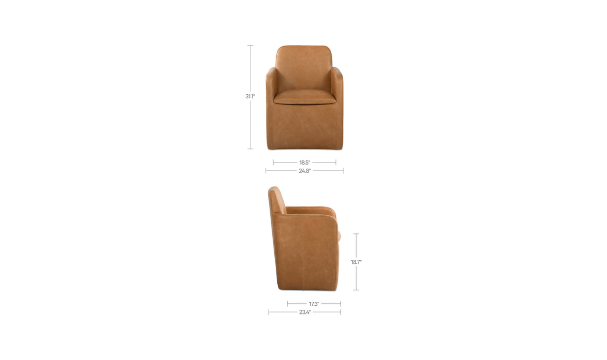 Bent Rolling Arm Chair