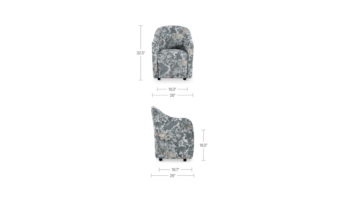 Drava Rolling Dining Chair