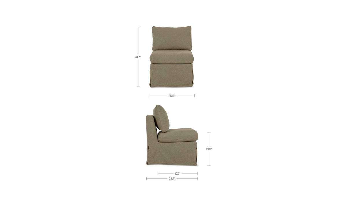 Fable Slipcover Dining Slipper Chair