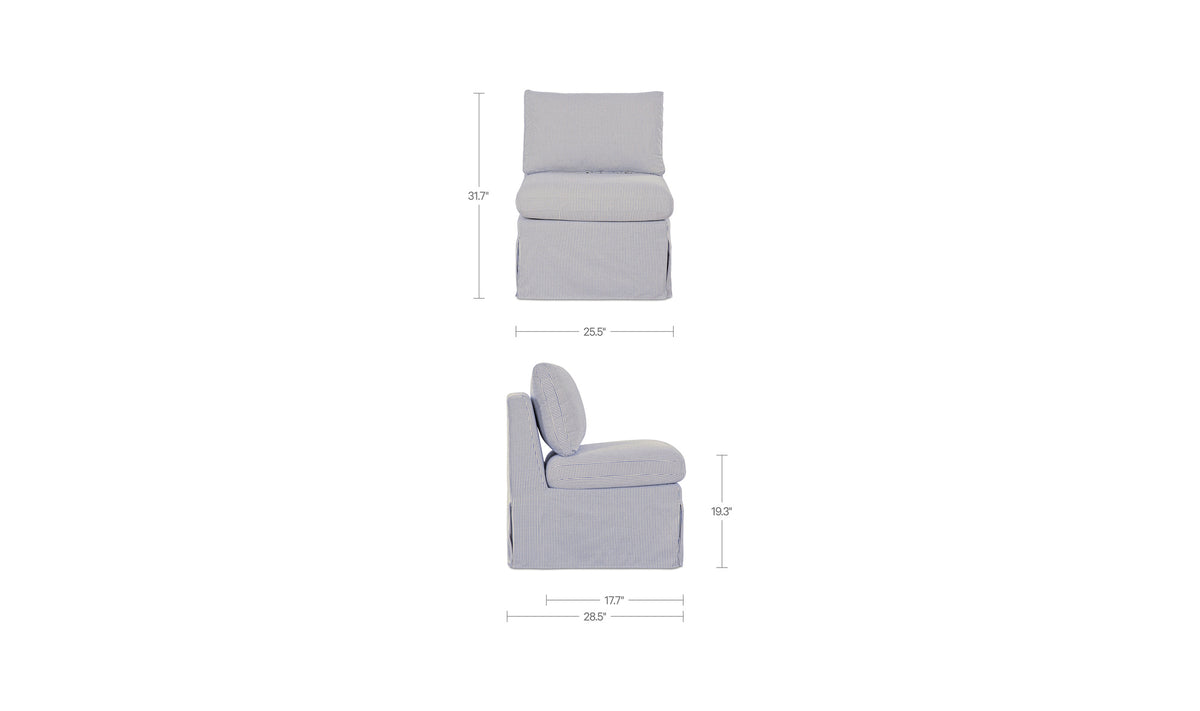 Fable Slipcover Dining Slipper Chair