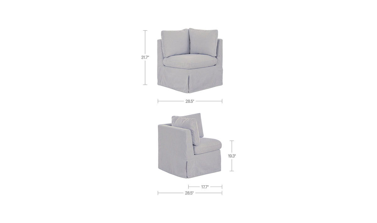 Fable Slipcover Dining Corner Chair