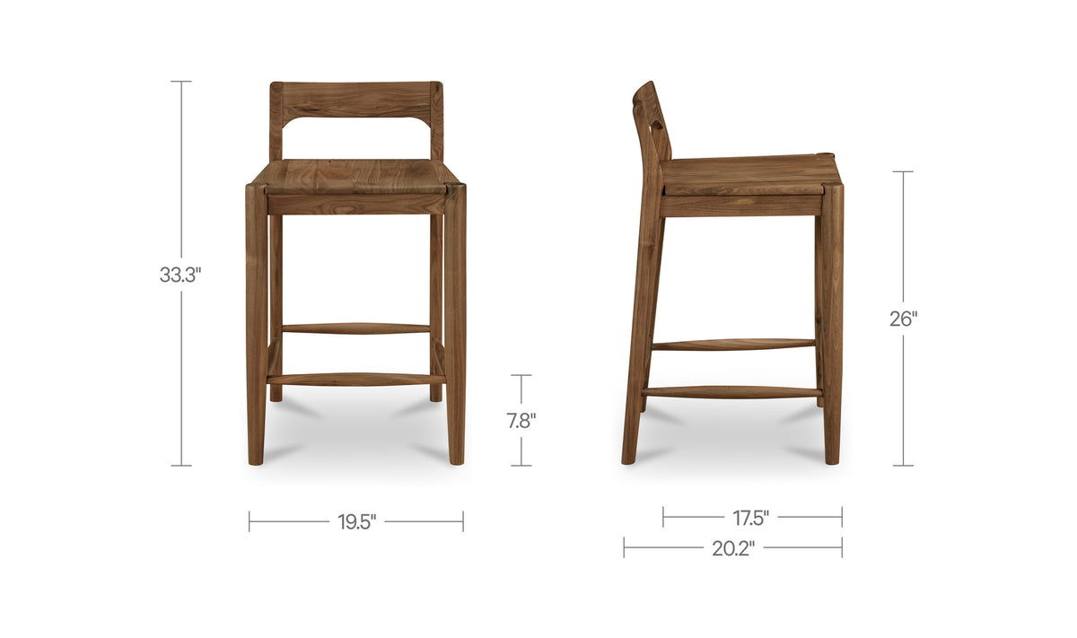 Owing Low Back Counter Stool