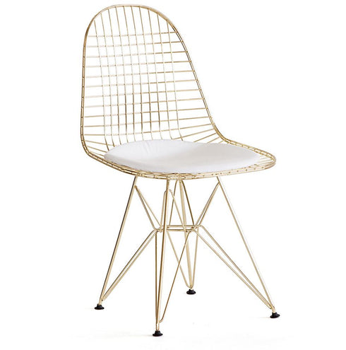 Mesh Eiffel Chair (Chrome/ Gold)