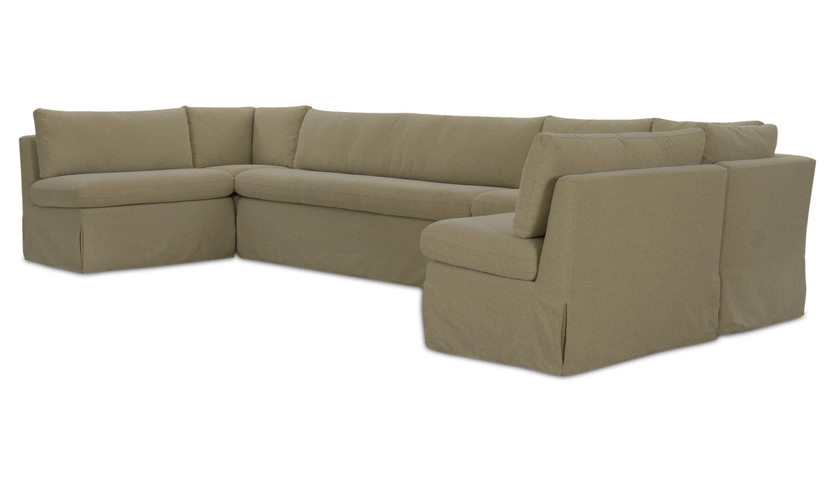 Fable Slipcover Dining Banquette U-Shape 168