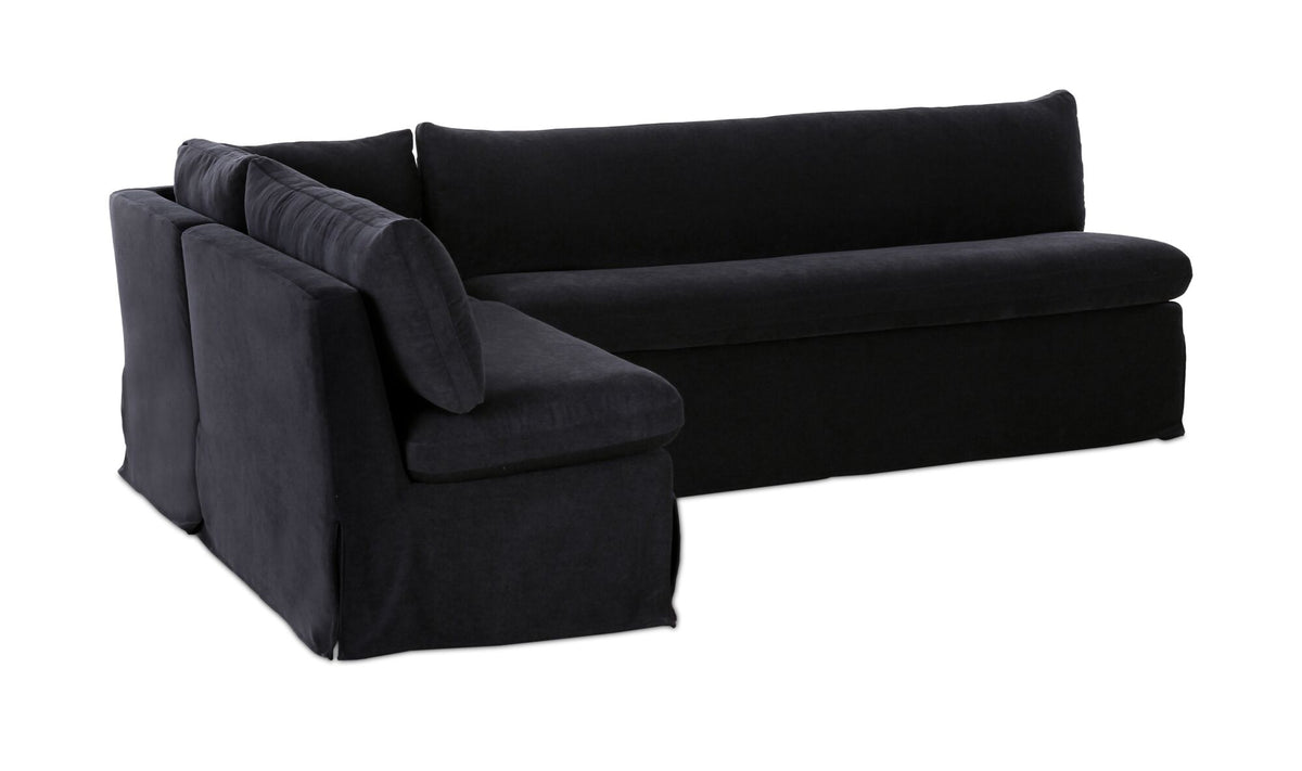 Fable Slipcover Dining Banquette  L-Shape 100.5 in