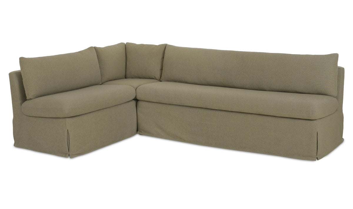 Fable Slipcover Dining Banquette  L-Shape 100.5 in