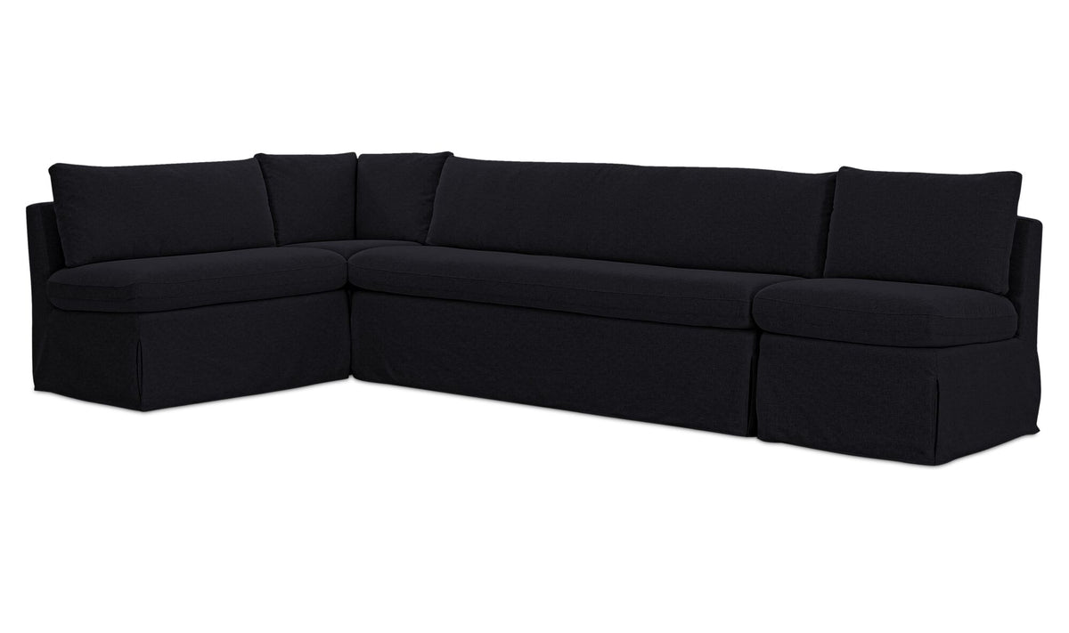 Fable Slipcover Dining Banquette L-Shape 125.5