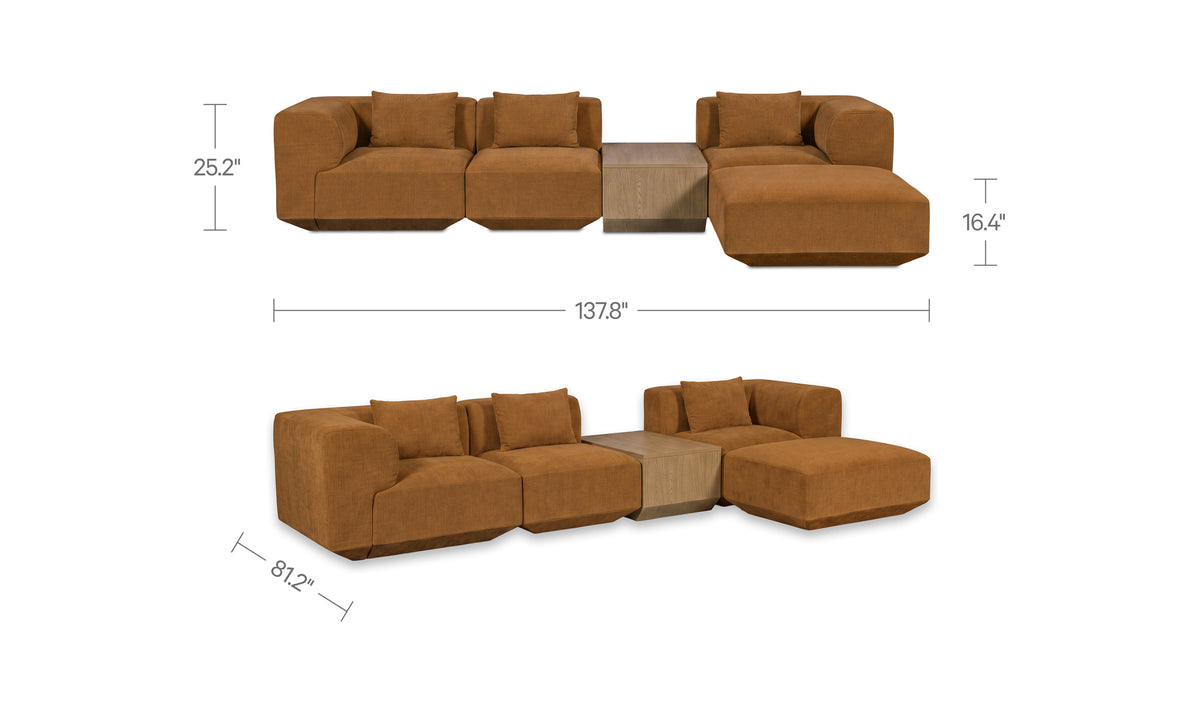 Goodwin Lounge Modular Sectional With Side Table