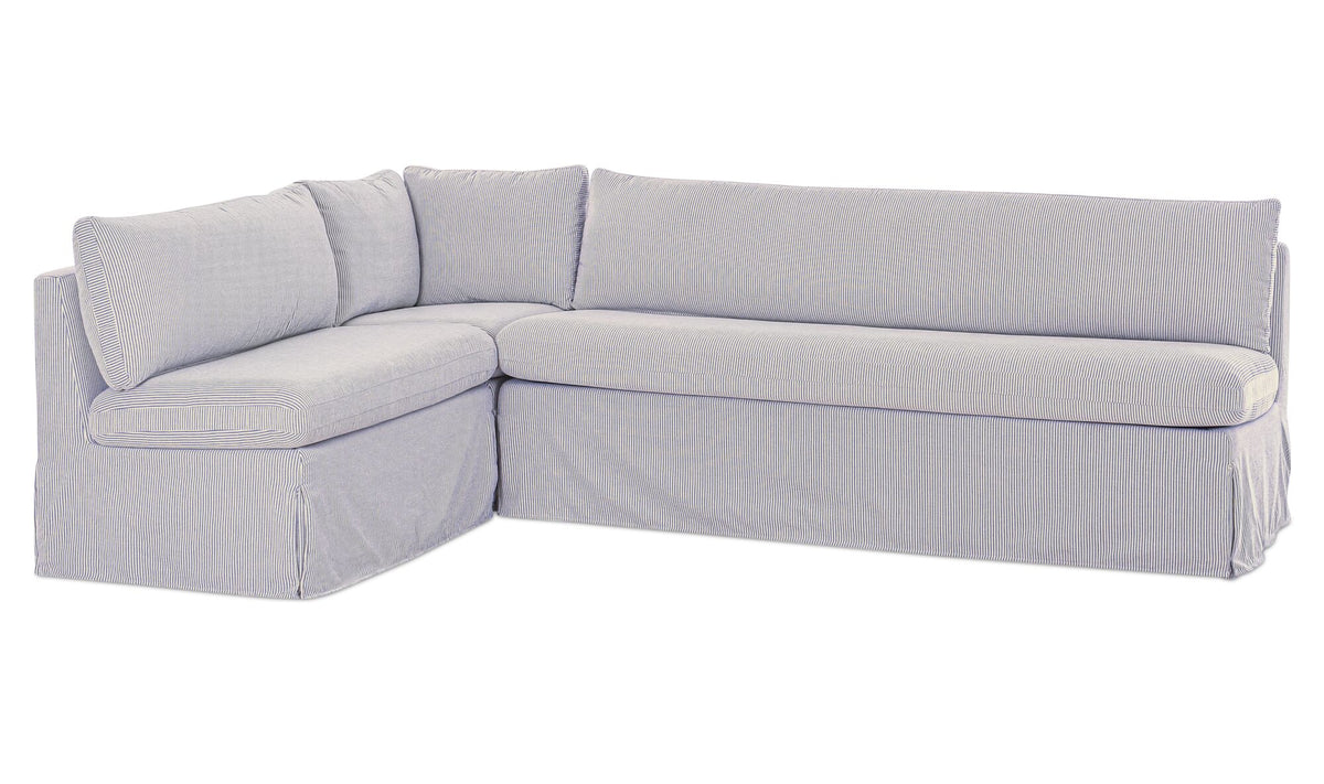 Fable Slipcover Dining Banquette  L-Shape 100.5 in