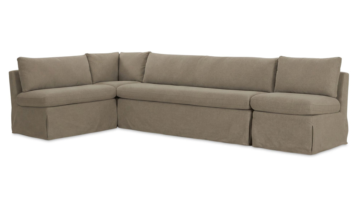 Fable Slipcover Dining Banquette L-Shape 125.5