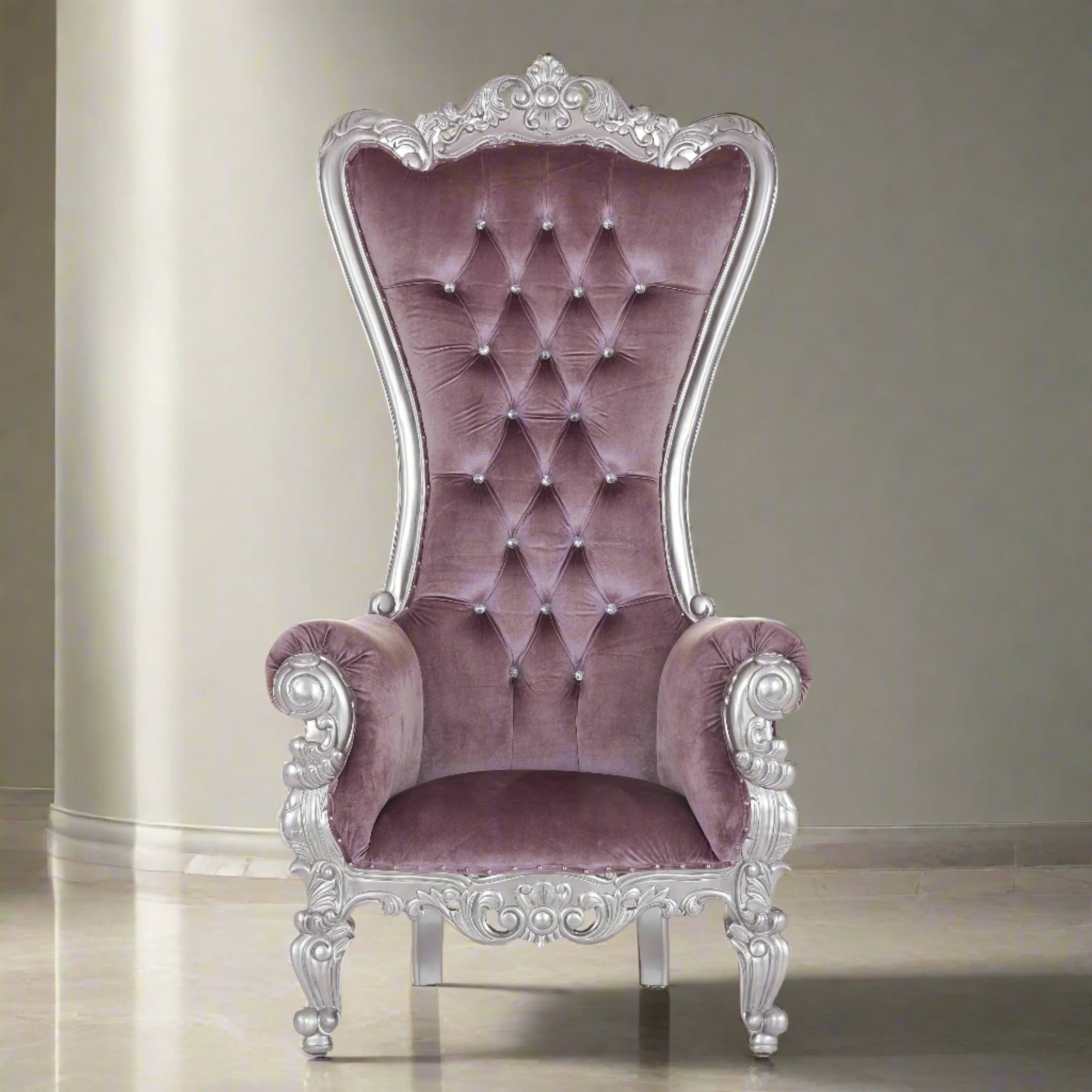 Chloe Throne Chair - Velvet