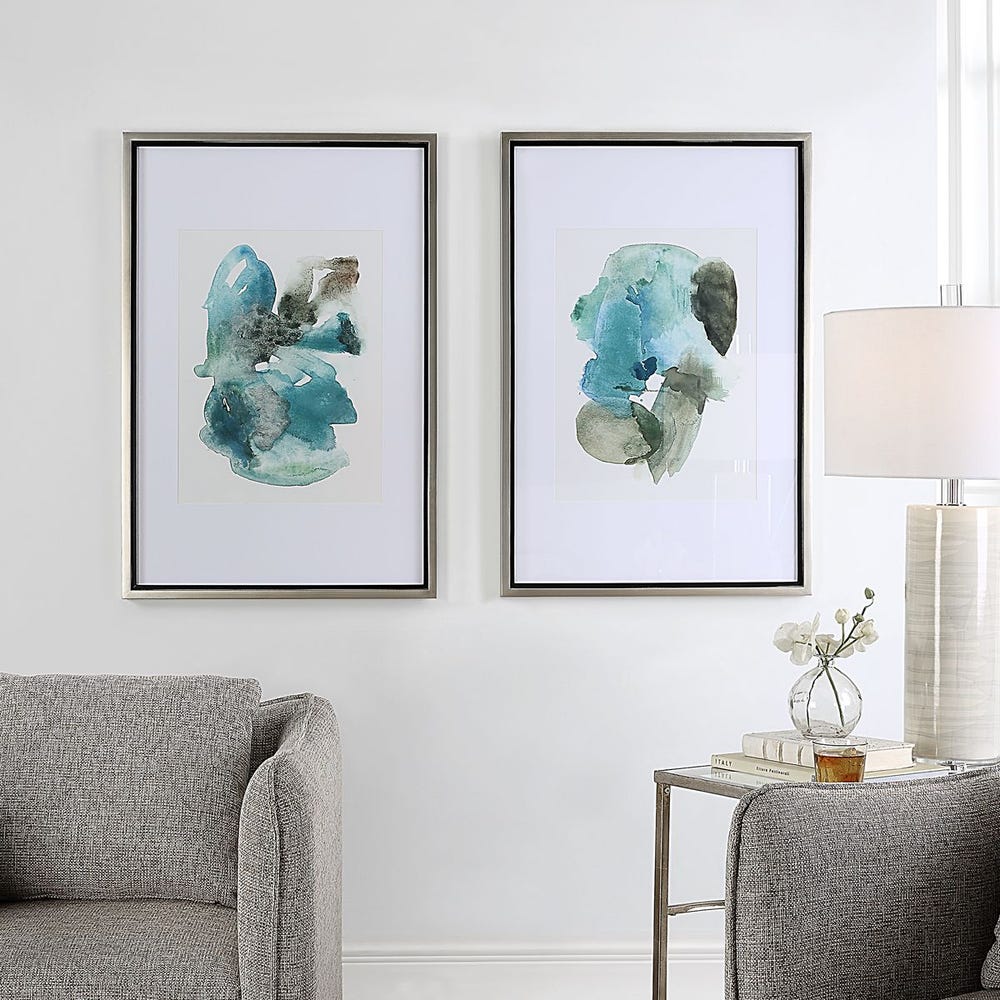 Blueprints Framed Prints, S/2