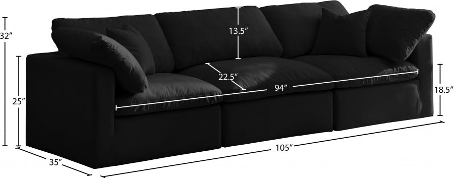 Plush Velvet Standard Comfort Modular Sofa