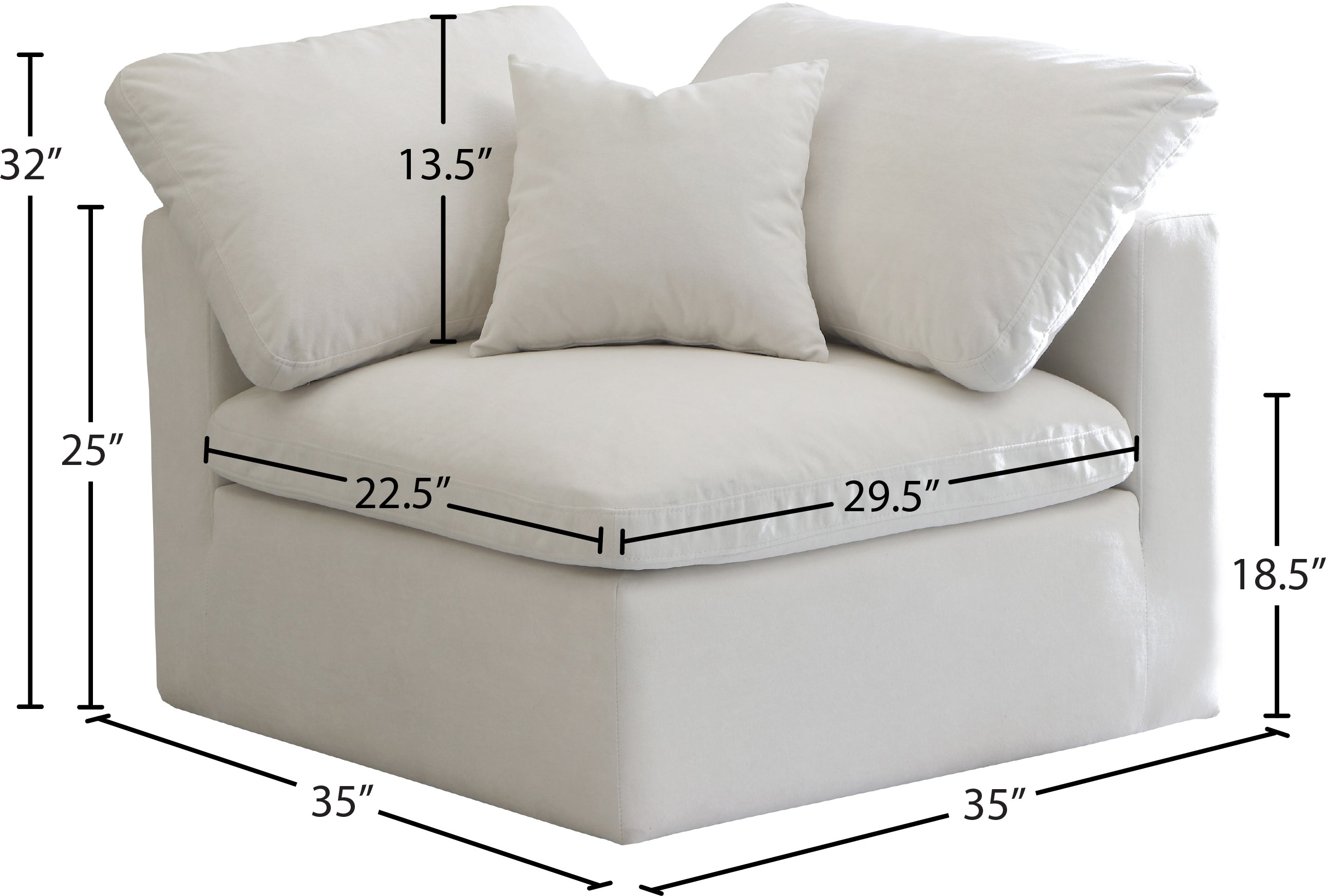 Fauteuil d'appoint rembourré en chenille Vivi 
