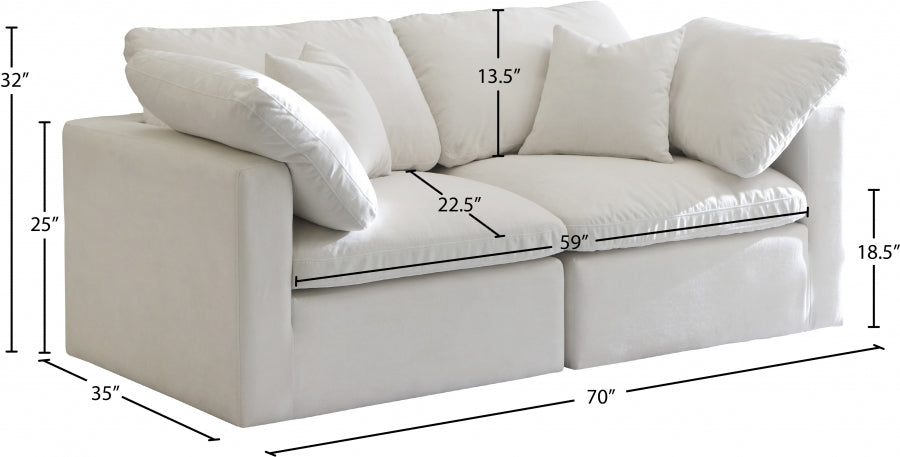 Plush Velvet Standard Comfort Modular Sofa