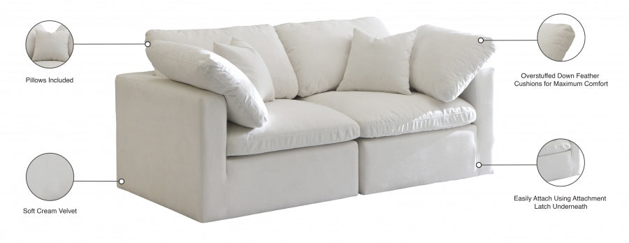 Plush Velvet Standard Comfort Modular Sofa