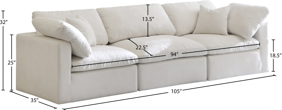 Plush Velvet Standard Comfort Modular Sofa