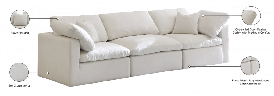 Plush Velvet Standard Comfort Modular Sofa