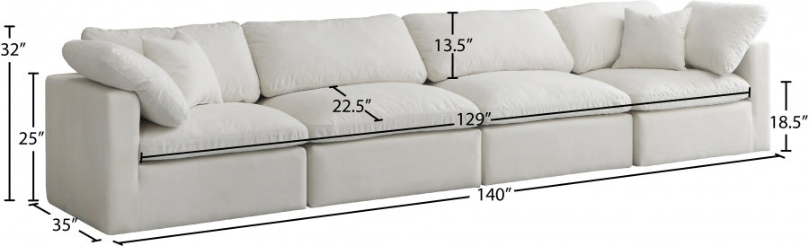 Plush Velvet Standard Comfort Modular Sofa