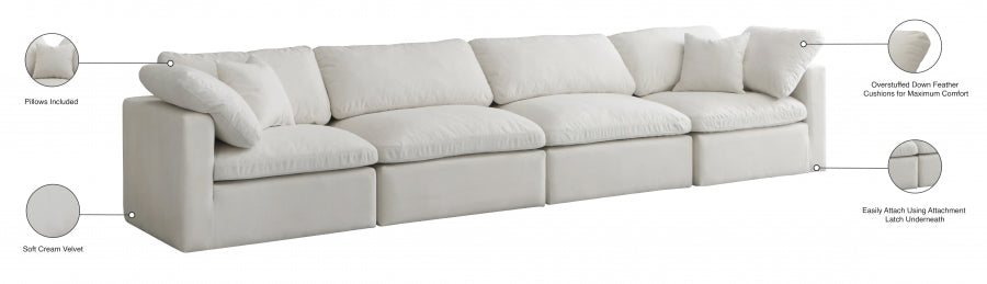 Plush Velvet Standard Comfort Modular Sofa