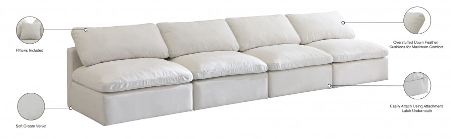 Plush Velvet Standard Comfort Modular Sofa