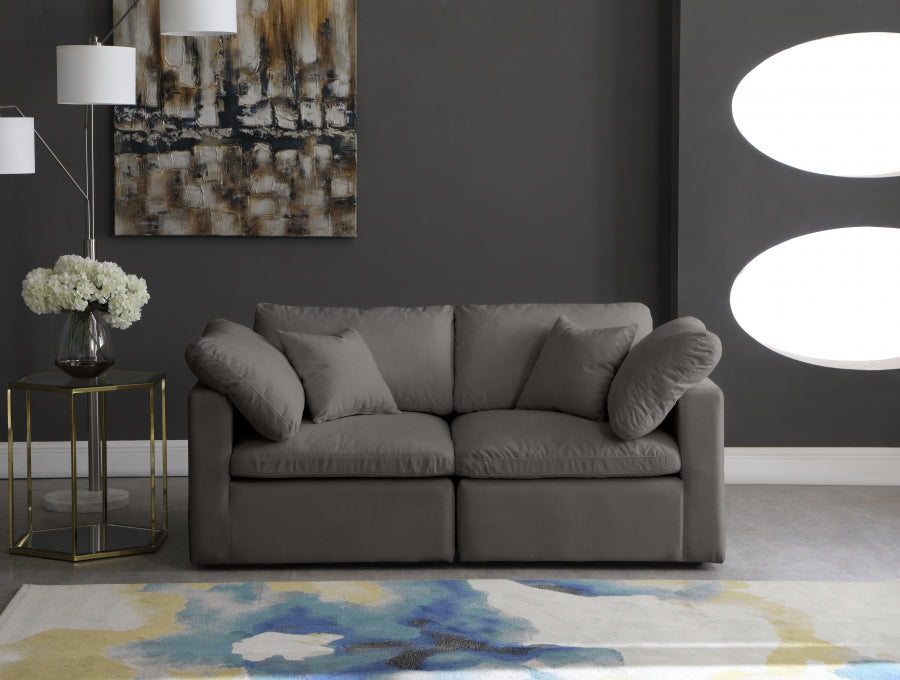 Plush Velvet Standard Comfort Modular Sofa