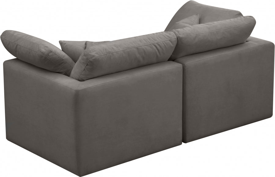 Plush Velvet Standard Comfort Modular Sofa