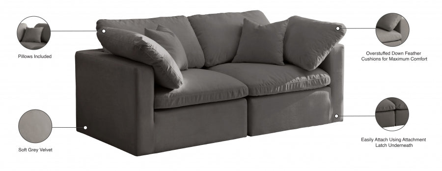 Plush Velvet Standard Comfort Modular Sofa