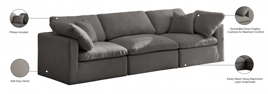 Plush Velvet Standard Comfort Modular Sofa