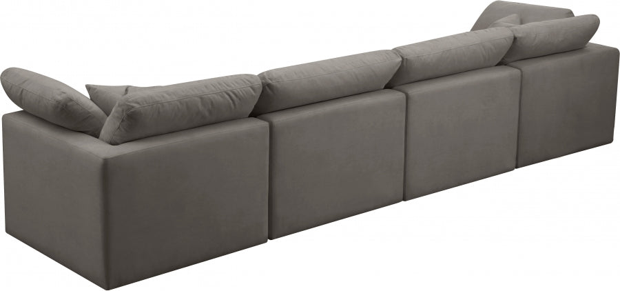 Plush Velvet Standard Comfort Modular Sofa