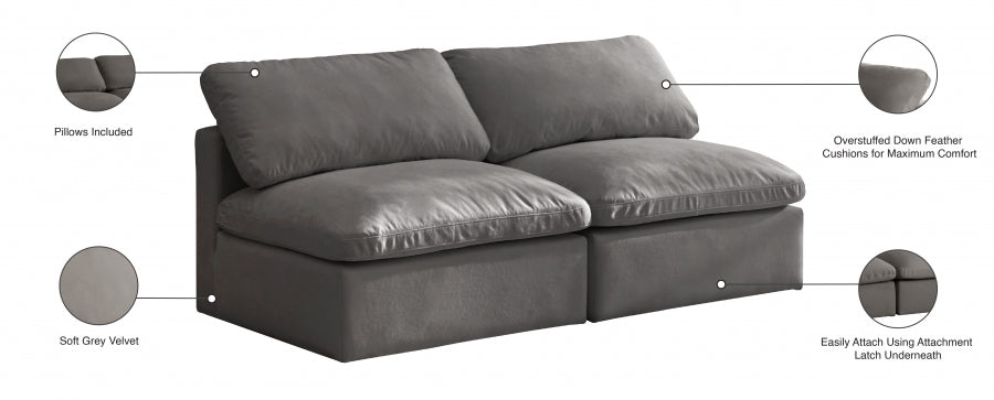 Plush Velvet Standard Comfort Modular Sofa